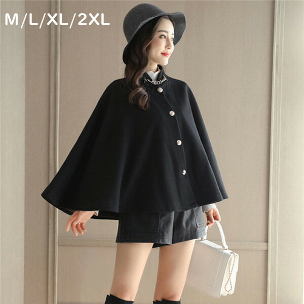 楽天市場】【送料無料】女優風マント ケープ コート ポンチョ アウター