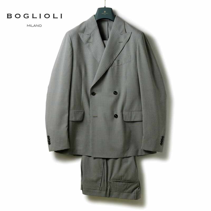 楽天市場】BOGLIOLI / ボリオリ｜ウールトロピカルチェック柄4Bダブル