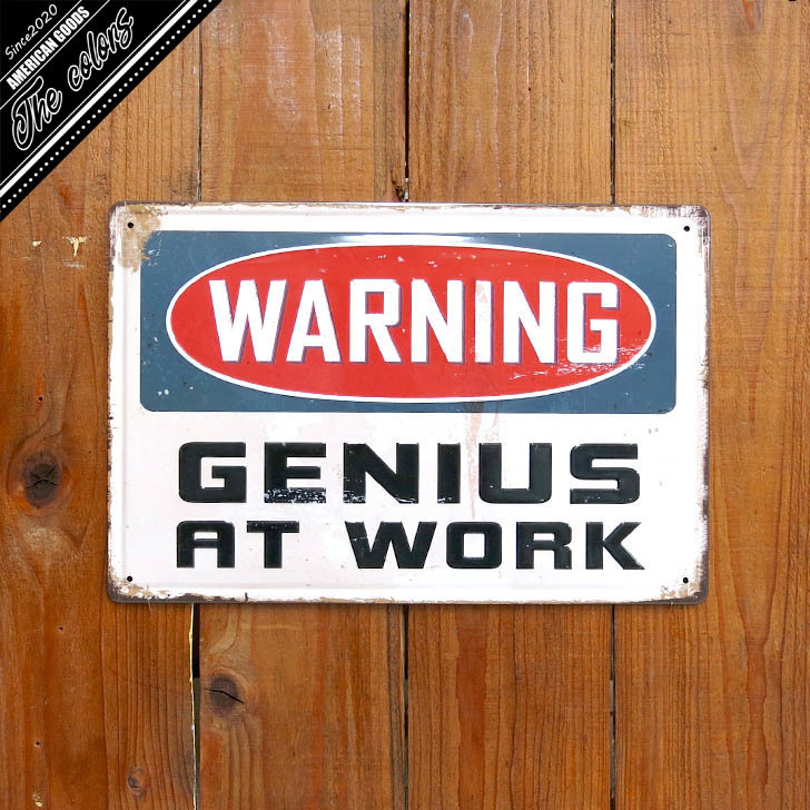 楽天市場】アメリカン雑貨 サインプレート ブリキ看板 WARNING