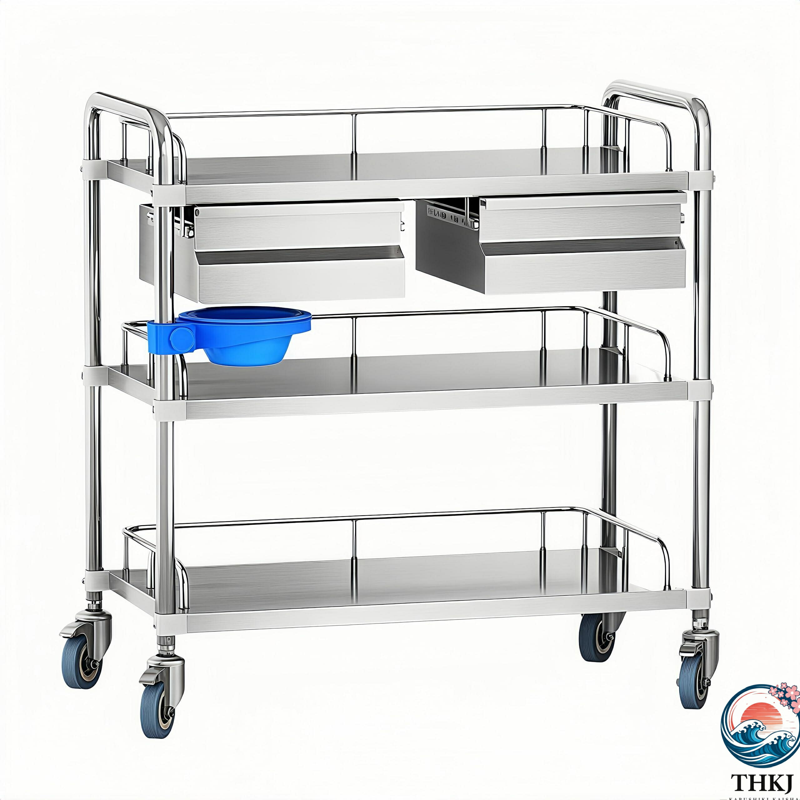 楽天市場】医療用ワゴン 回診車 キャスター付き 実験室ワゴン