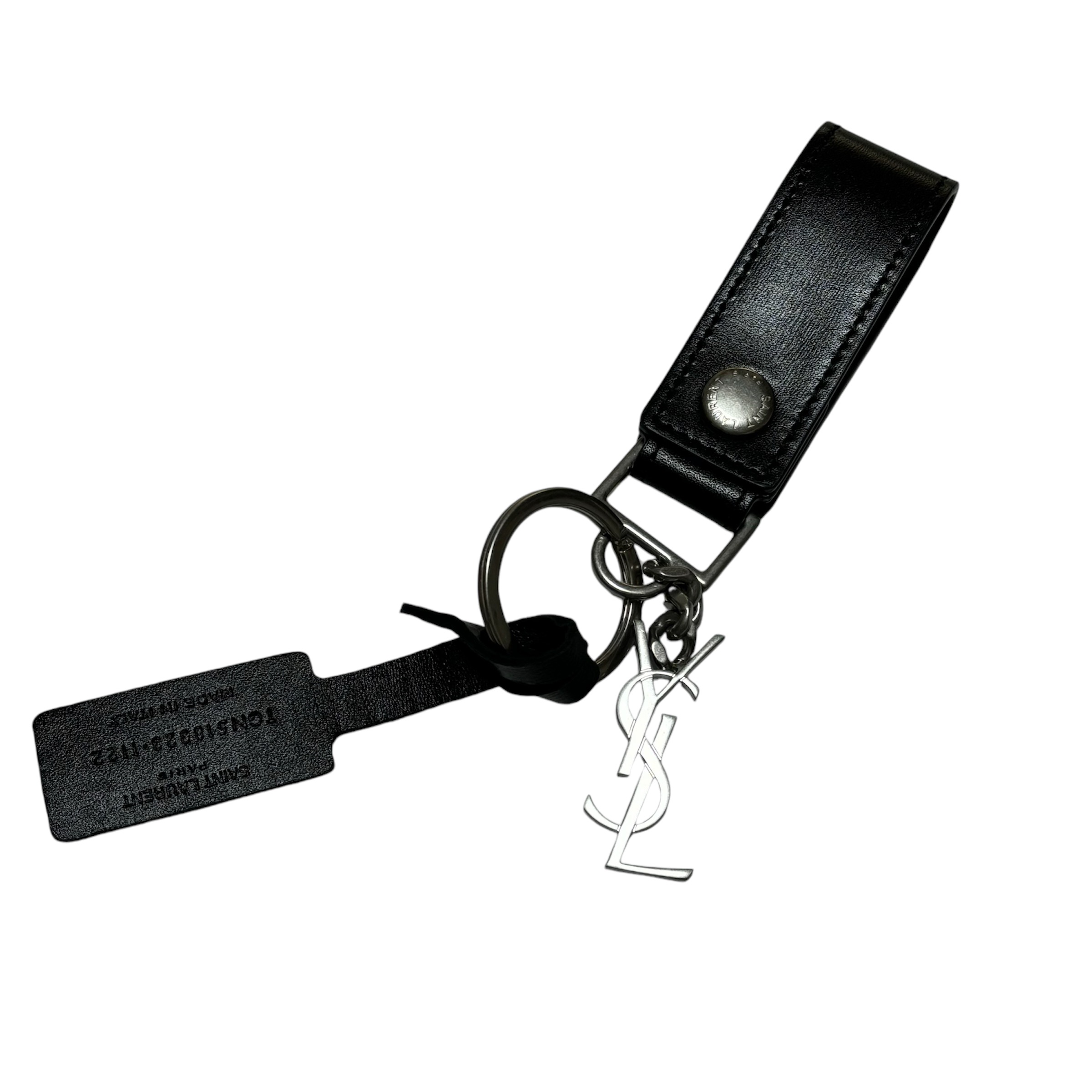 楽天市場】サンローラン SAINT LAURENT キーリング YSLロゴ ブラック