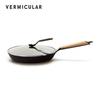 VERMICULAR(バーミキュラ)フライパン 28cm オーク[ガラスリッドセット