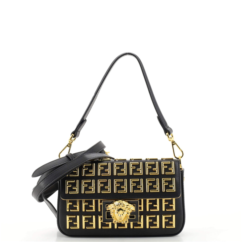 Fendi x Versace Fendace Brooch Baguette NM Bag FF Embellished