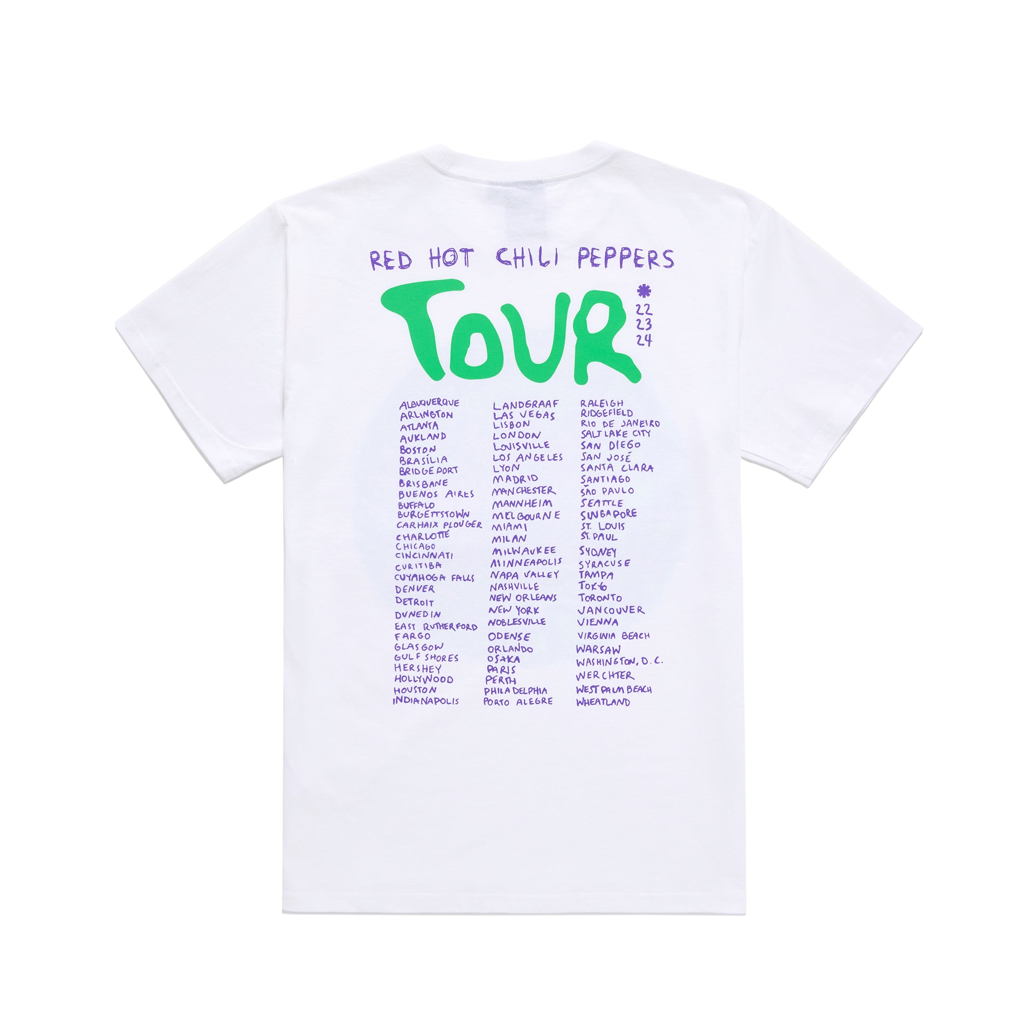 Classic Tour Tee 2024 - Green/Purple – Red Hot Chili Peppers