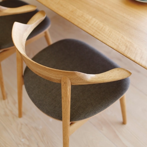 IE-02 ダイニングチェア(オーク) (バリエーションオイル仕上げ 張地