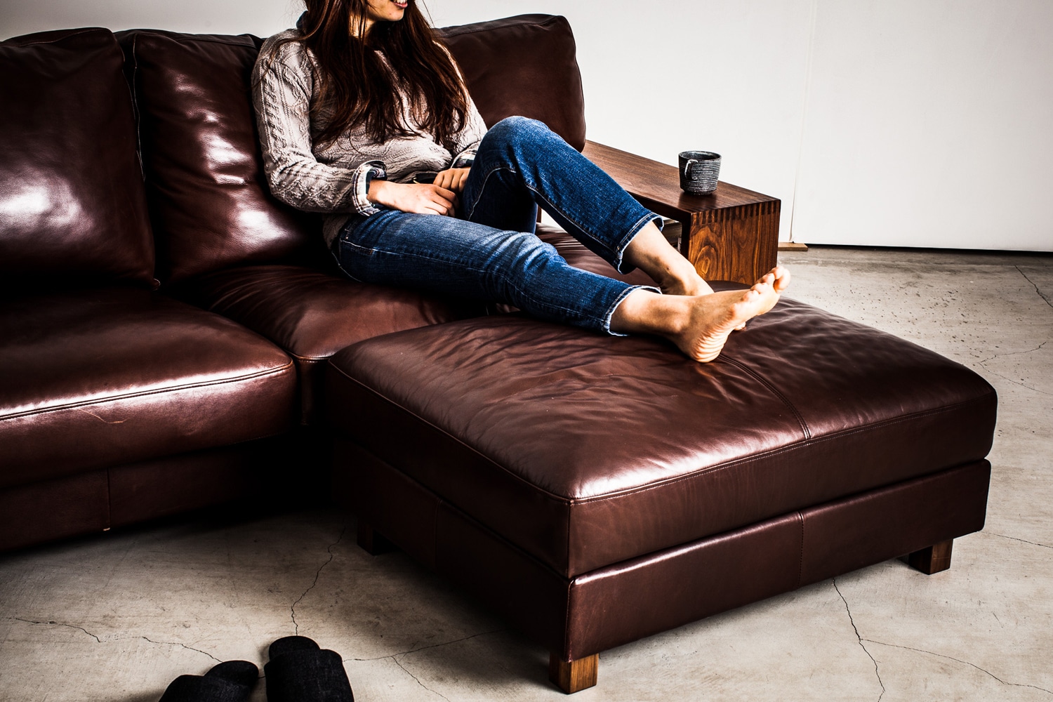 ロバン ソファ(オーク無垢材／レザー張地) | レンバシー(REMBASSY