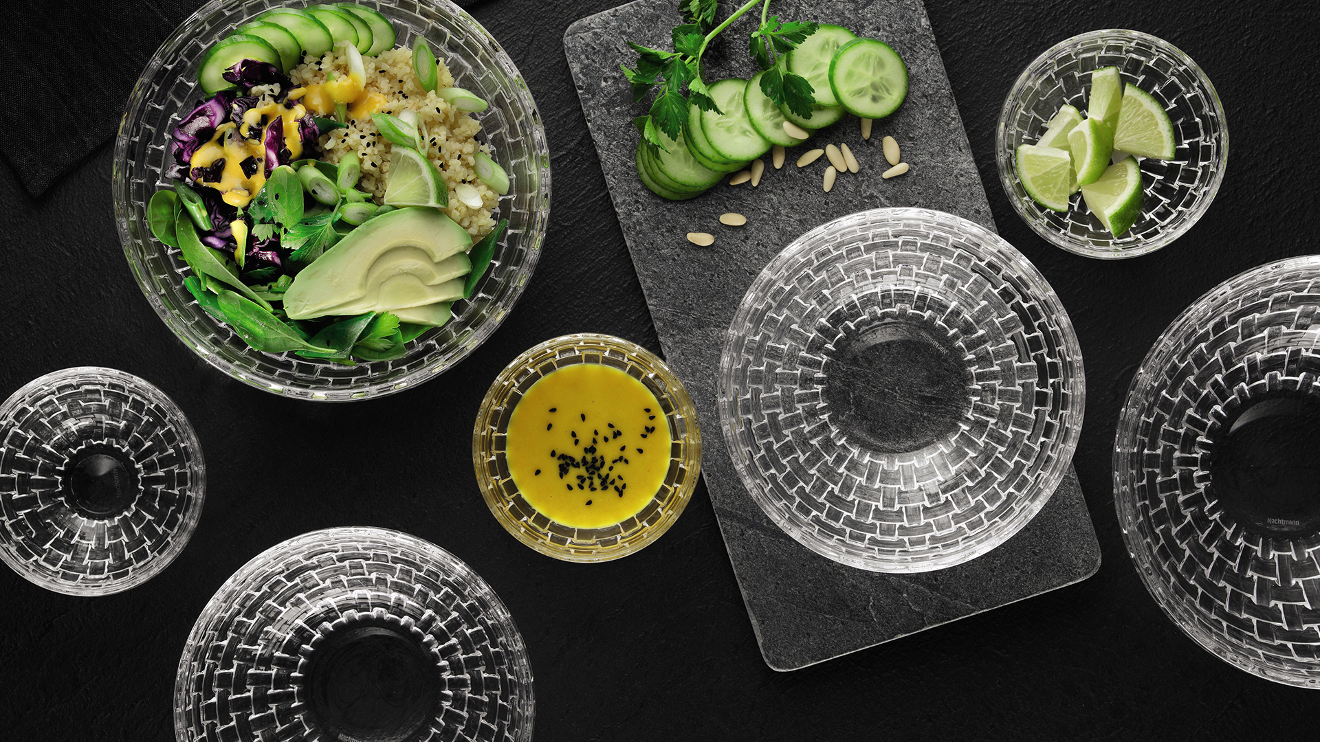 Nachtmannガラス ディナー皿 チャージャープレート33ｃｍ ４枚　希少 サンバ> チャージャープレート 32cm(2枚入) - ナハトマン 《 公式 》