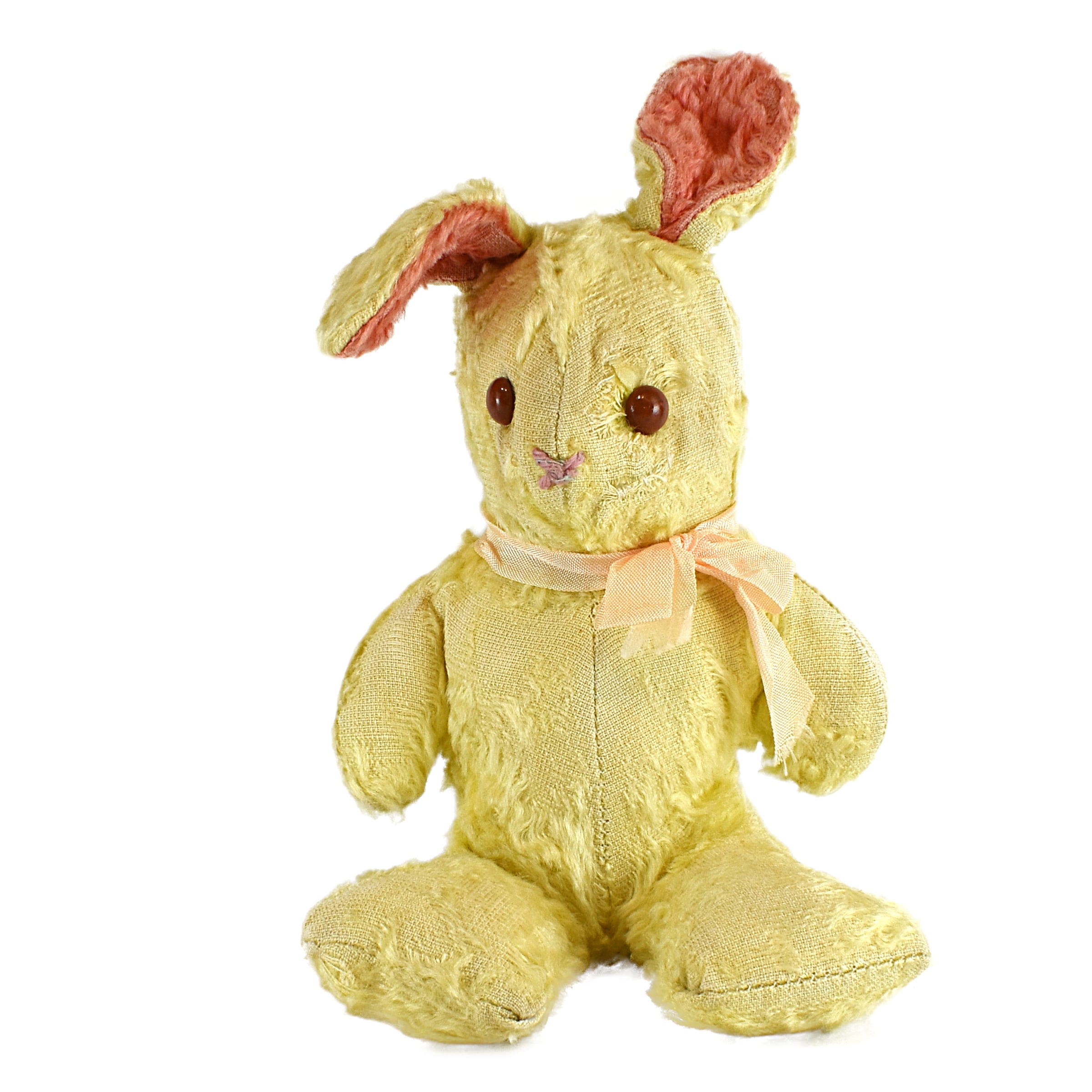 アンティーク 跳ねうさぎ ぬいぐるみ 黄色 アンティーク 跳ねうさぎ
