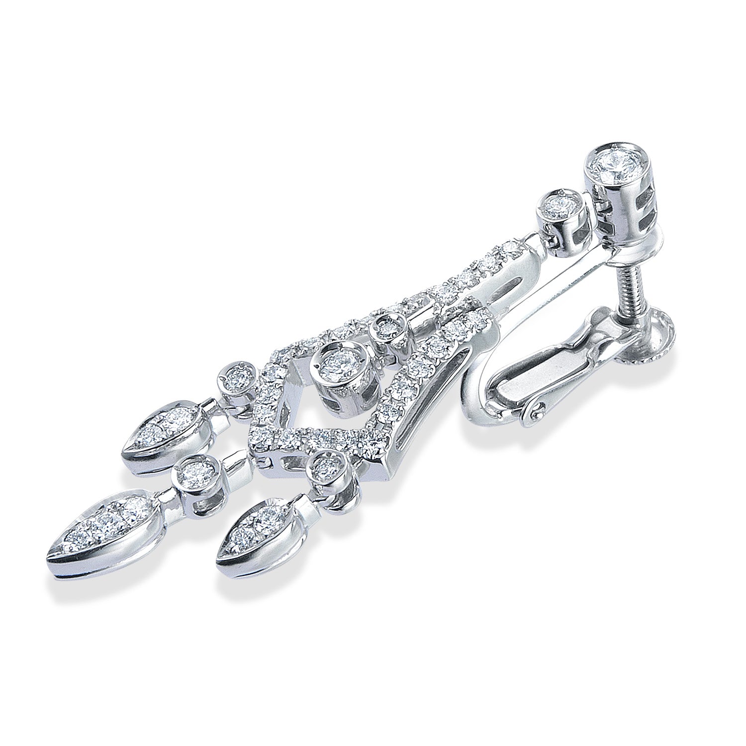 シャンデリア プラチナ ダイヤモンドイヤリング JEA0085BP│ロイヤル