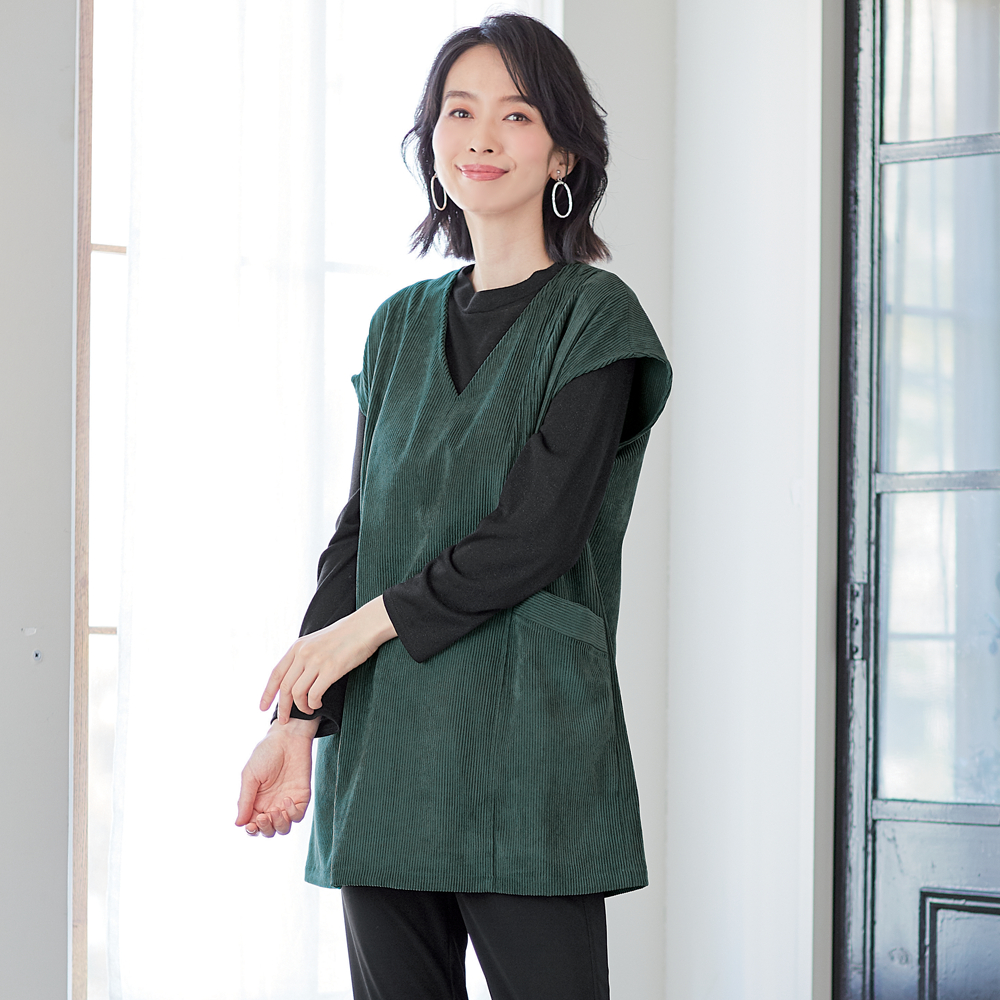 Weirdo コーデュロイ ベスト M glad hand グリーン Weirdo