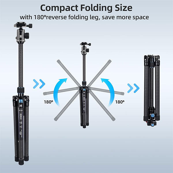 SIRUI AT-125+E-10-JP カーボンファイバー製ポータブル三脚5段 ボール