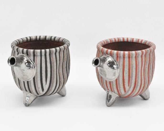 和雑貨 四季彩堂 オンラインショップ / 益子焼 三つ足酒器 線文彩