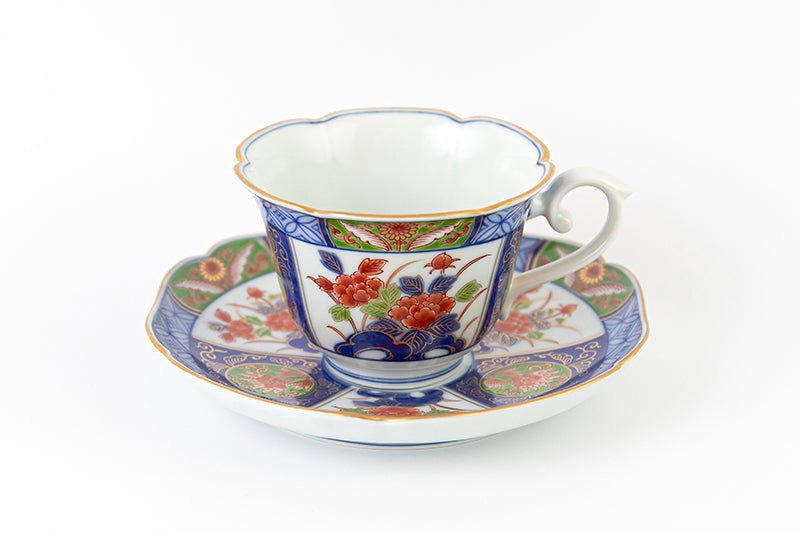 染錦古伊万里(緑)【紅茶碗皿】｜有田焼なら賞美堂本店オンラインショップ