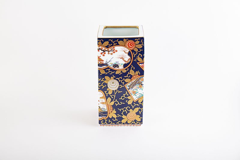 琳派古伊万里様式【角花瓶】 木箱入｜有田焼なら賞美堂本店オンライン
