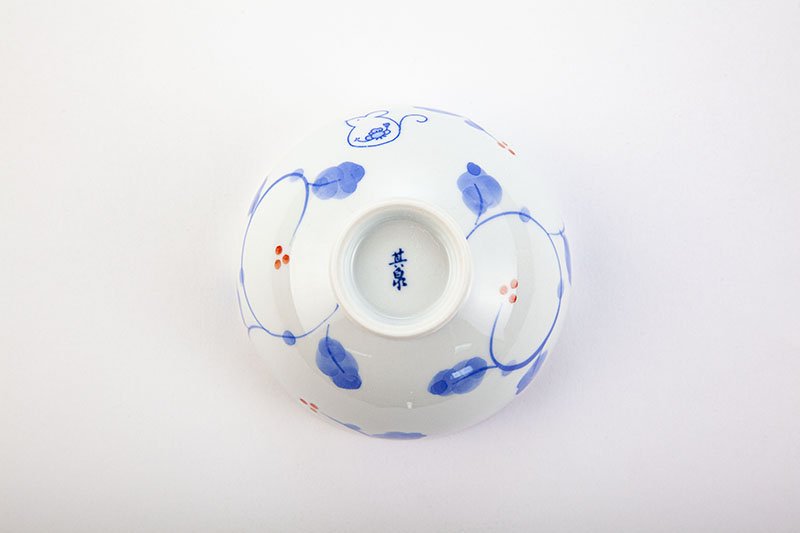 子福茶碗 子（ネズミ）・赤｜有田焼なら賞美堂本店オンラインショップ