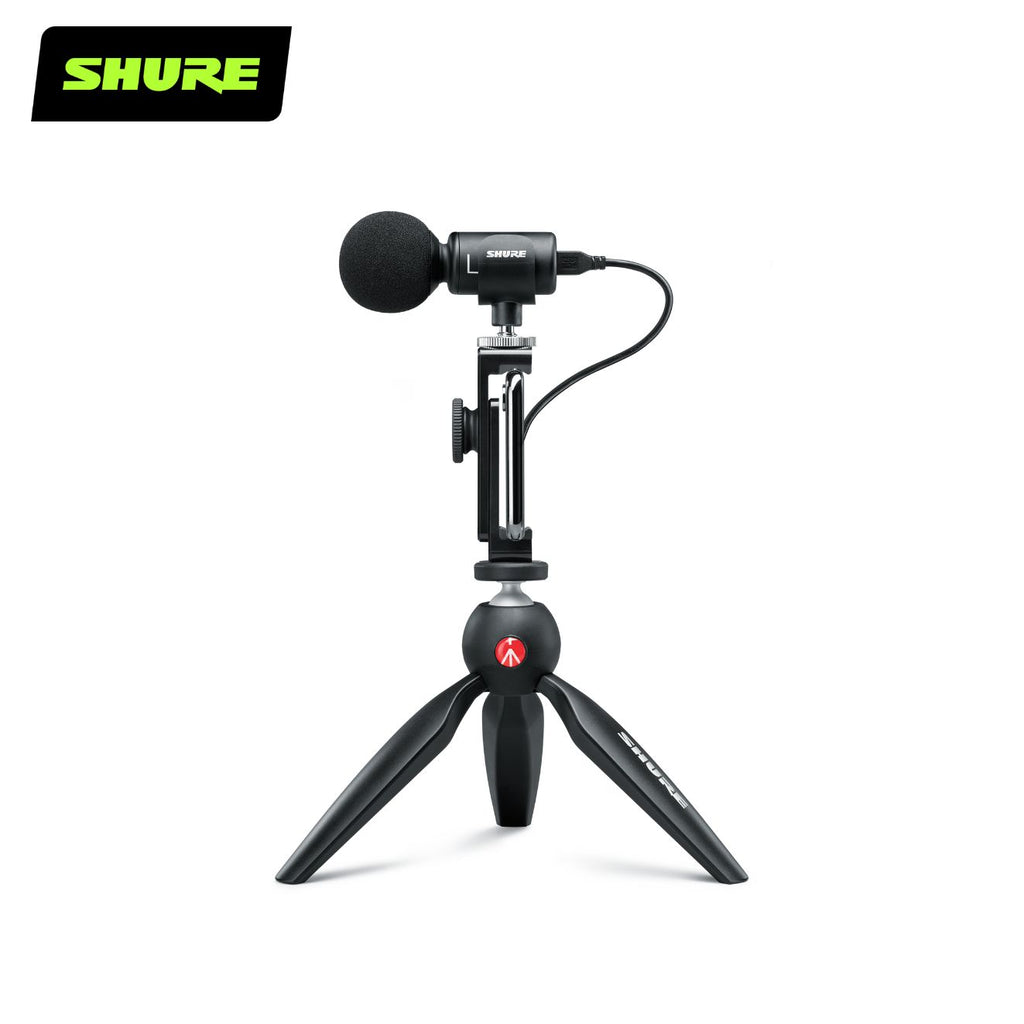 MV88+ Video Kit with Digital Stereo Condenser Microphone – Shure