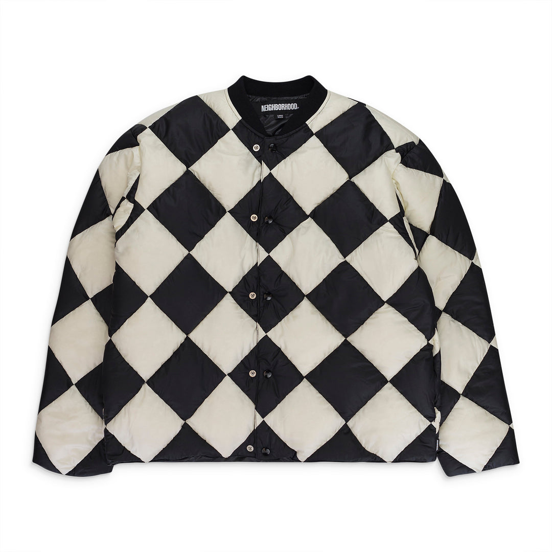 Neighborhood CHECKER BLACK DOWN PUFFER JACKET | ShopSimon