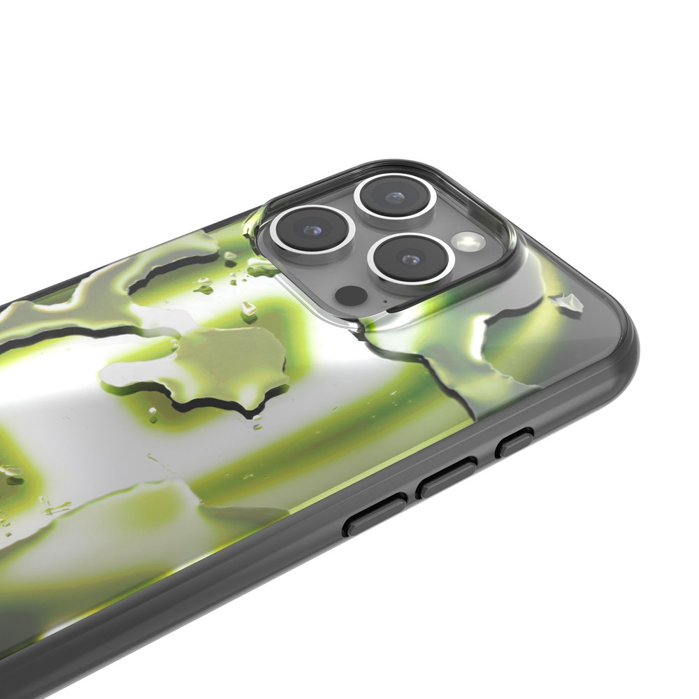 iPhone 16 Pro Diesel Oval D Neon Case FW24 black/yellow | スマート