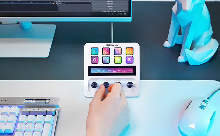 Stream Deck + Elgato ホワイト タッチパネル付き 10GBD9911 日本語