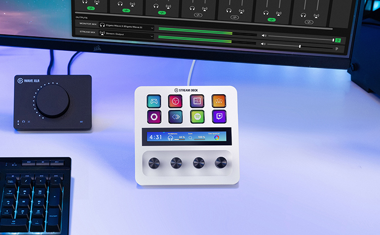 Stream Deck + Elgato ホワイト タッチパネル付き 10GBD9911 日本語