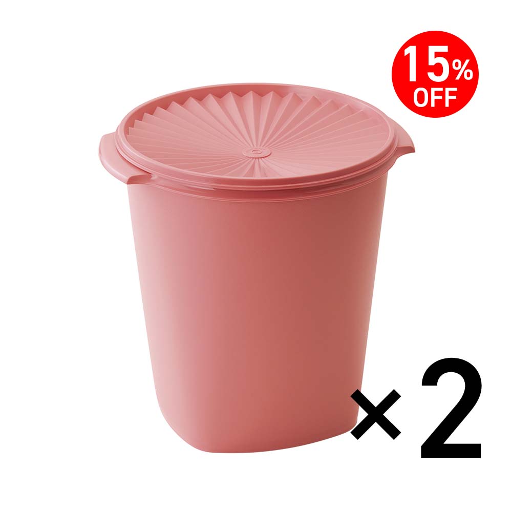 タッパーウェア マキシデコレーター サーモンピンク 2個セット 大