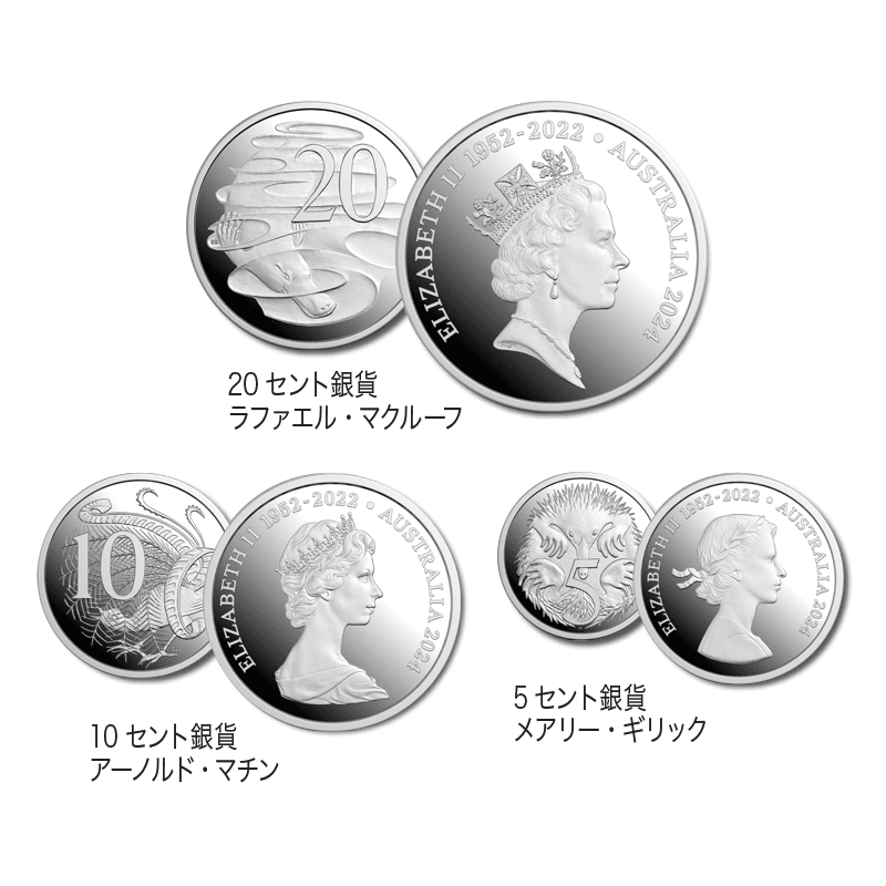 オーストラリア 2024年 君主の交代 通常貨銀貨6種プルーフセット