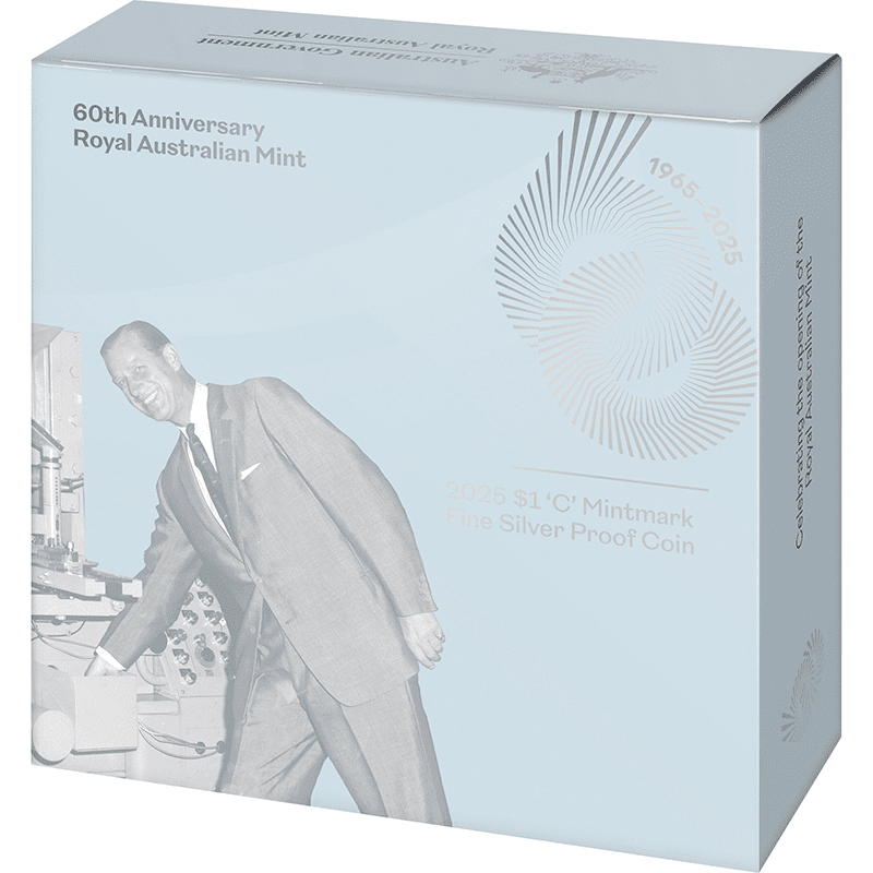 オーストラリア 2025年 王立オーストラリア造幣局創立60周年 1ドル銀貨