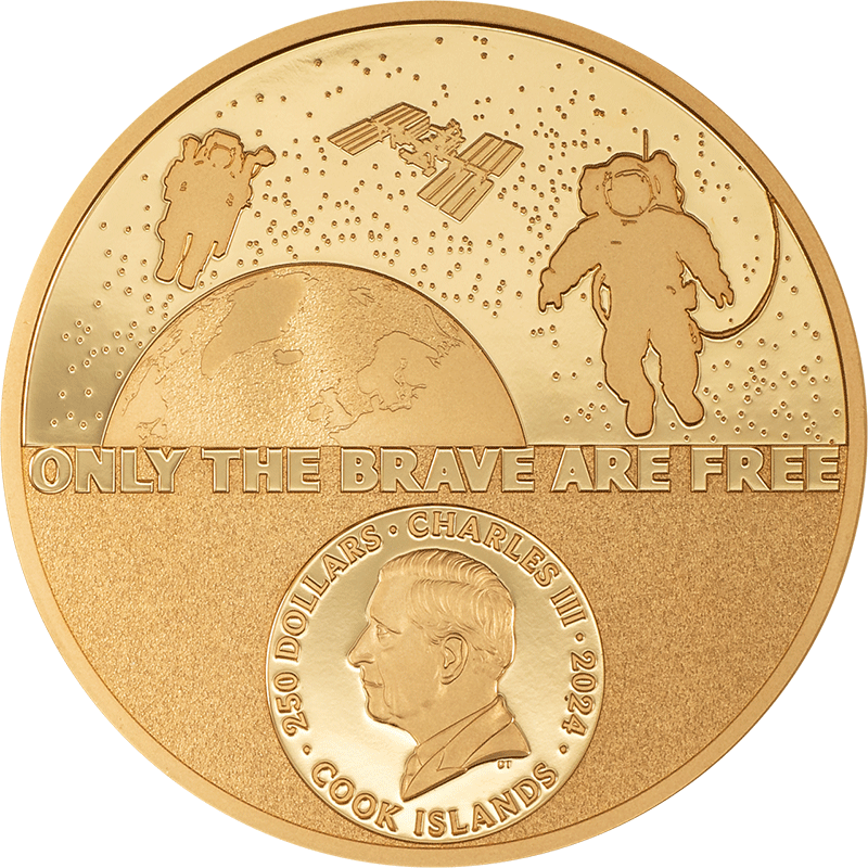 供給元問合せ】クック諸島 2024年 憧れのヒーロー 宇宙飛行士 250ドル