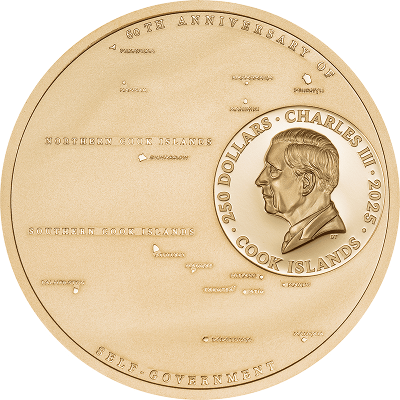 供給元問合せ】 クック諸島 2025年 内政自治権獲得60周年 250ドル