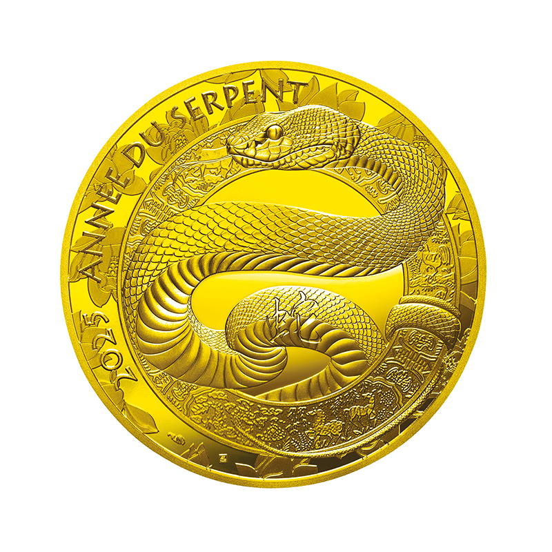 D】 フランス 2025年 巳年蛇図 50ユーロ金貨 プルーフ | オンライン