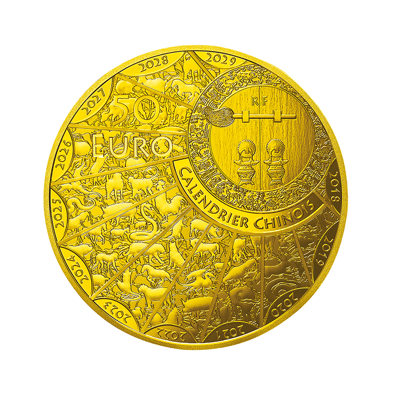 D】 フランス 2025年 巳年蛇図 50ユーロ金貨 プルーフ | オンライン