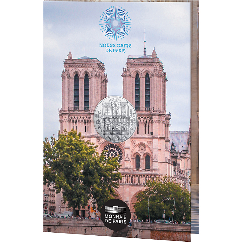 フランス 2025年 ノートルダム大聖堂一般公開再開1周年 10ユーロ銀貨