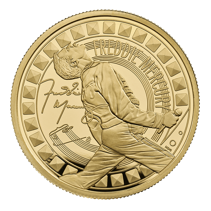 英国 2025年 伝説のミュージシャン フレディ・マーキュリー 100ポンド