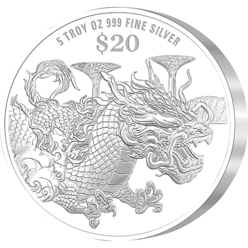 シンガポール 2025年 巳年蛇図 20ドル銀貨 5オンス プルーフ