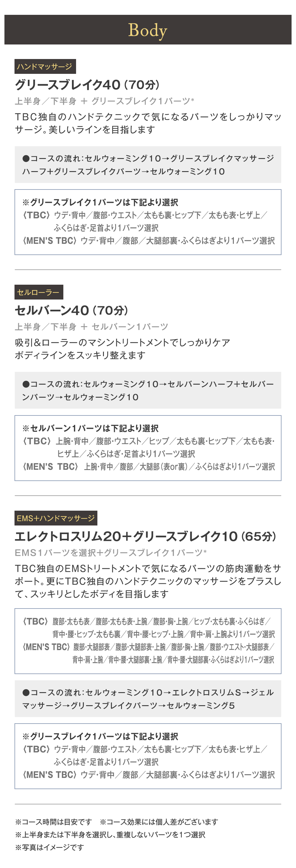 TBCエステチケット|エスペシャルコース【TBC公式オンラインショップ】