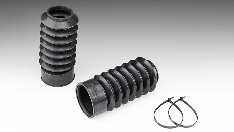 フロントフォークブーツ 49mm用 ブラック（ショート）2個セット