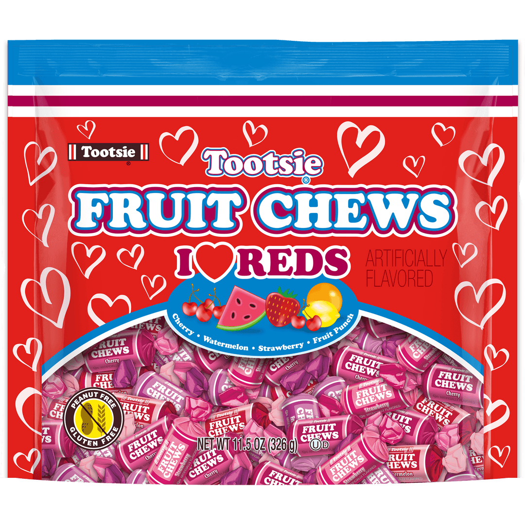 Fruit Chews Valentine Assorted I Heart Reds (11.5 oz. Bag