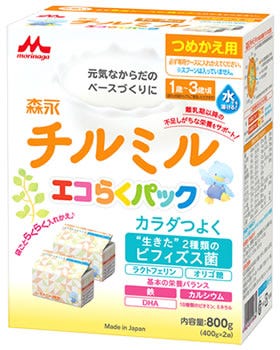 森永乳業 チルミル エコらくパック つめかえ用 (800g) 詰め替え用 1歳