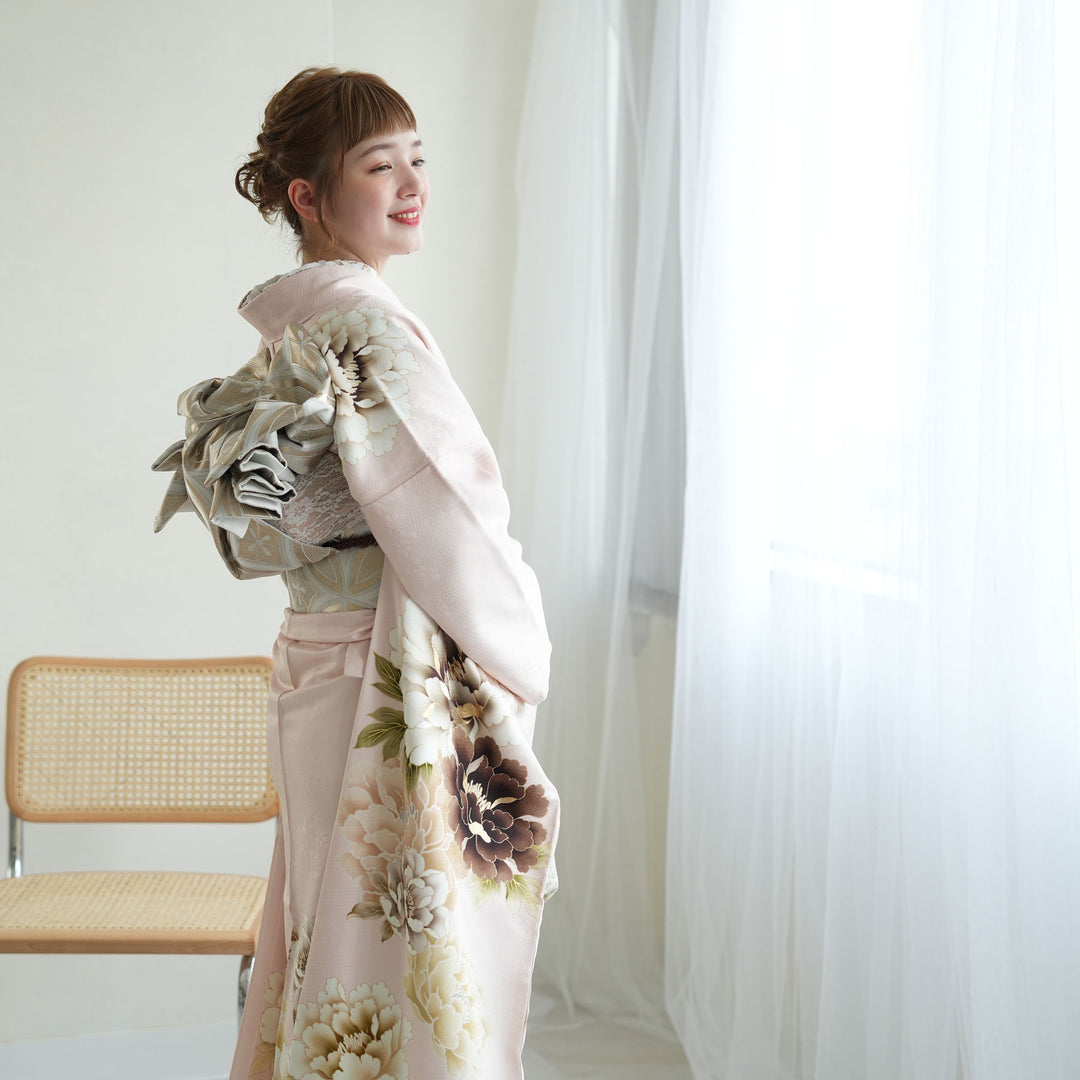 レンタル】振袖 着物セット 正絹着物+袋帯 成人式 晴れ着 往復送料無料