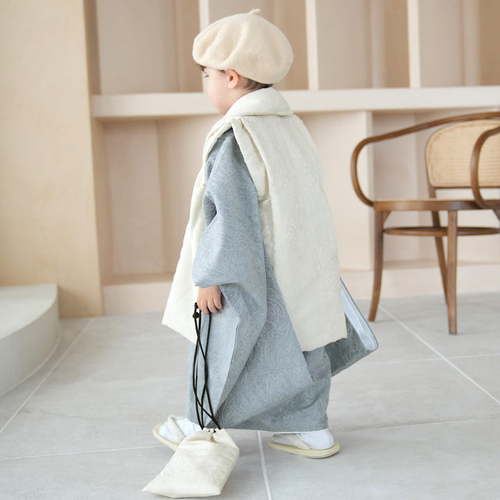 レンタル】七五三 3歳 着物 utatane 男の子 被布セット 子供 kids 三つ