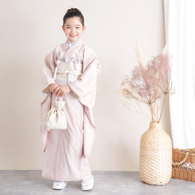 レンタル】七五三 7歳 着物 女の子 utatane レース 作り帯 子供 kids