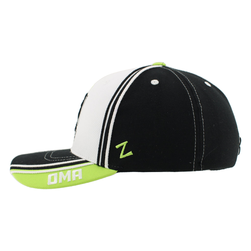 Union Omaha Zephyr White/Black/Green Z310 Slash Cap
