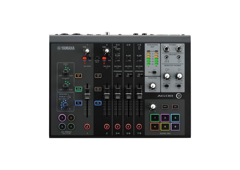 AG08 Live Streaming Mixer - Yamaha USA