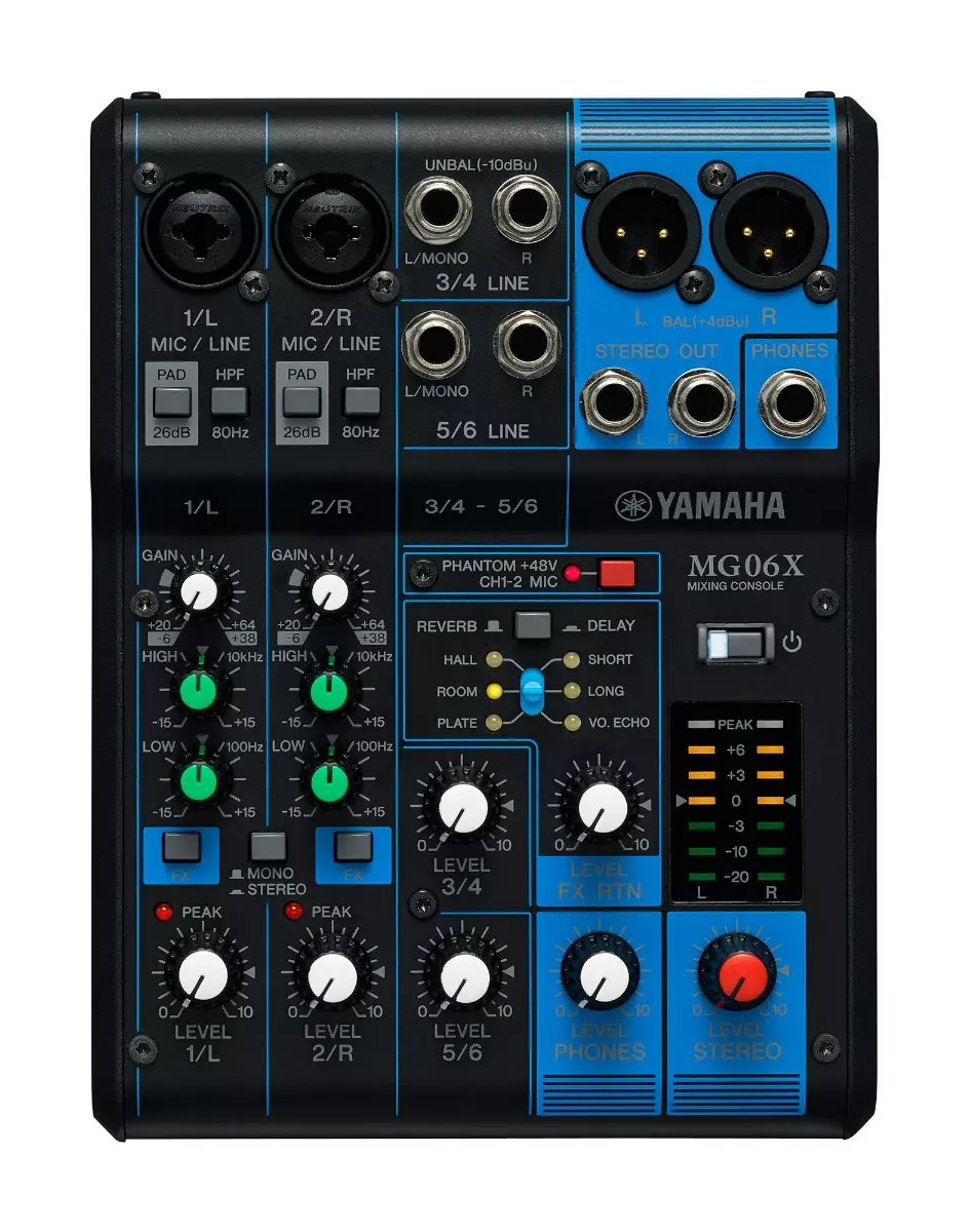 MG06X 6-Channel Analog Mixer with Effects - Yamaha USA