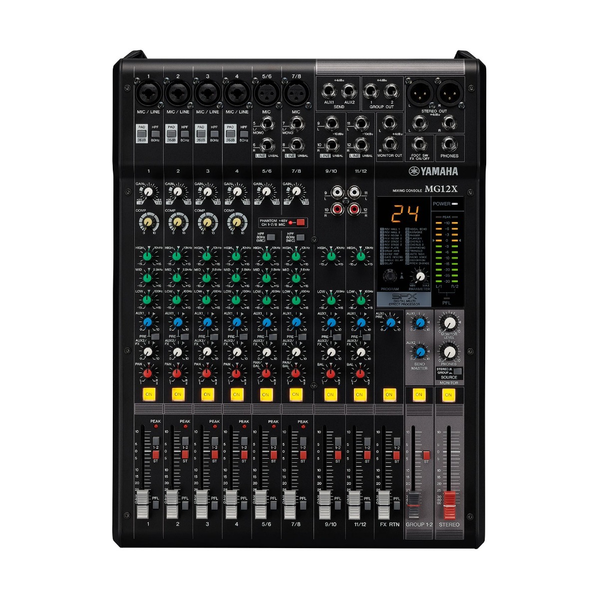 MG12XU 12-Channel Mixer with USB and Effects - Yamaha USA