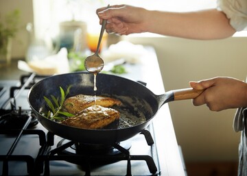 フライパン 26cm 【ガラスリッドセット】[ウォールナット