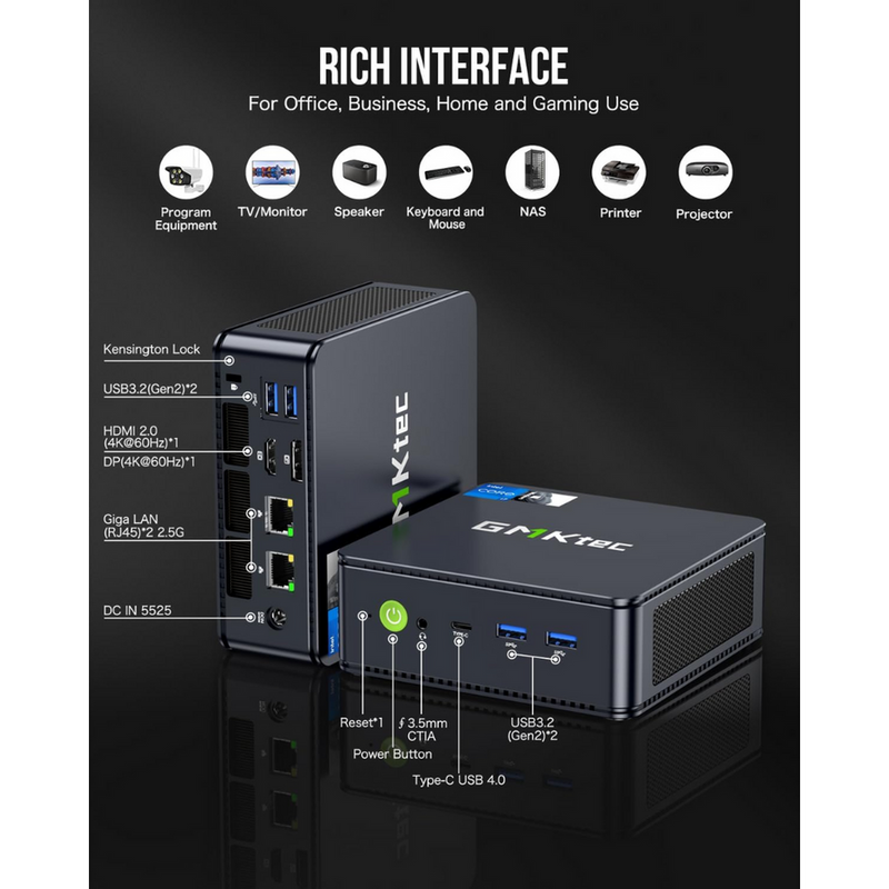GMKtec NucBox K7 Plus Mini PC - Intel Core i7 136200H | 32GB RAM | 1TB