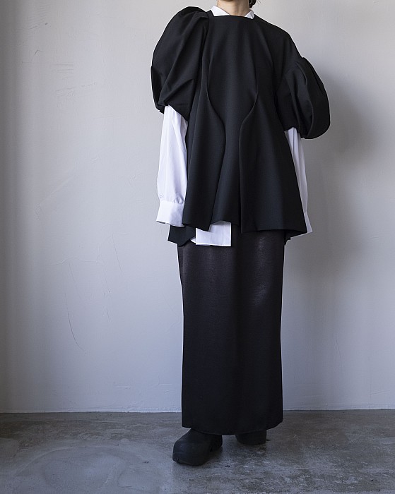 VONIQUE / ENFOLD/ASYMMETRY VOLUME-SLEEVE PULLOVER