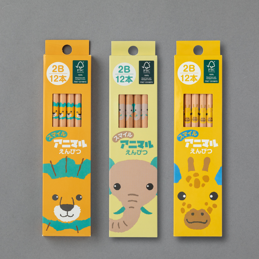 アニマル えんぴつ 3柄セット 森林認証 – WWFジャパン PANDA SHOP