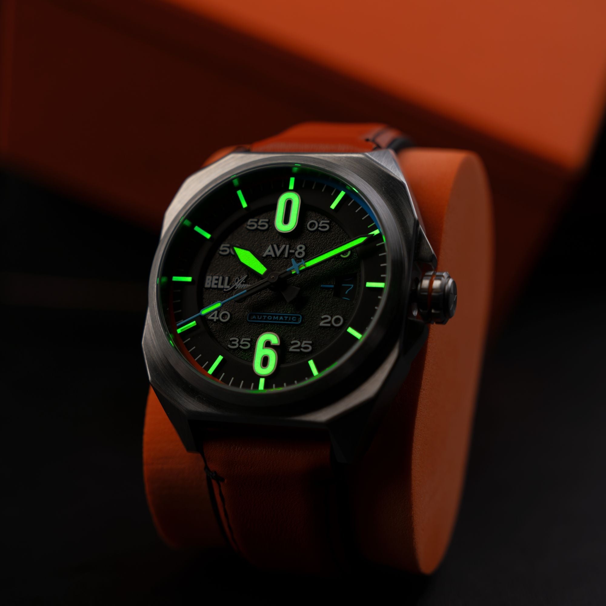 Bell X-1 Machbuster Automatic Black / Orange Hybrid leather and